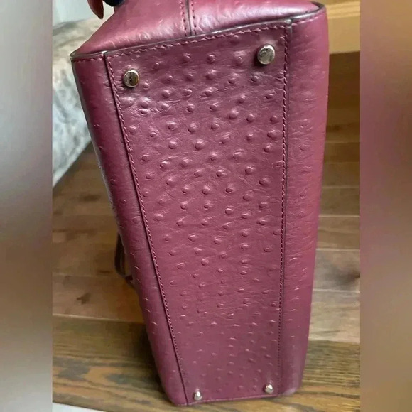 Kate Spade New York Loden Bristol Drive Ostrich Embossed Leather Bag - Picture 8 of 11